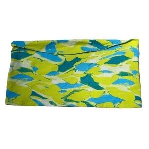 NWT - BP. - Chartreuse Green & Turquoise Blue Painted Camo Tube Top - Size 3X